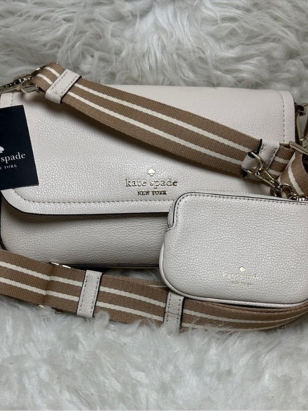 BNWT Kate Spade Rosie Flap Crossbody in Parchment